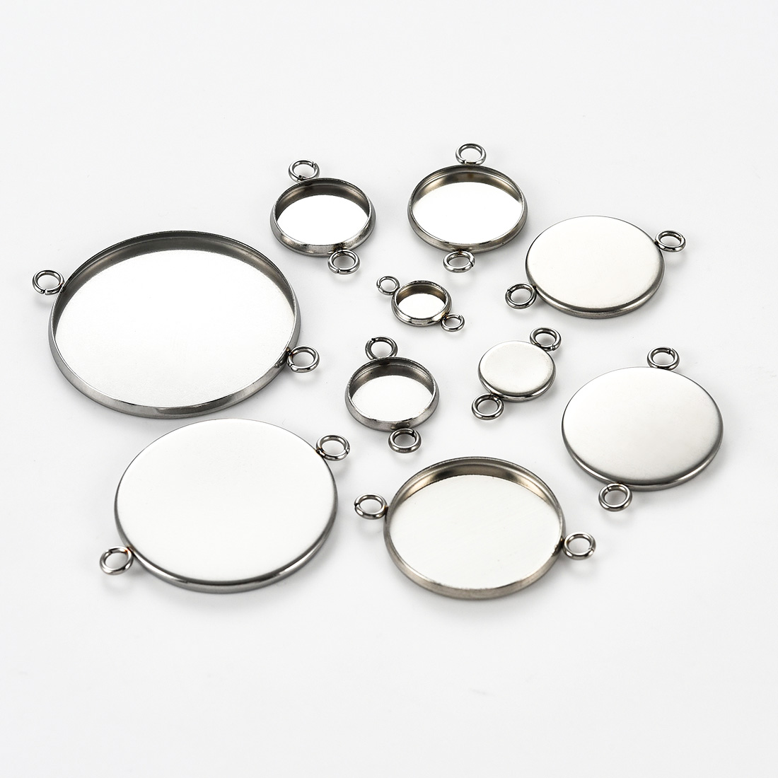 Pendant Blank Bezel - Connettori per vassoi pendenti rotondi in