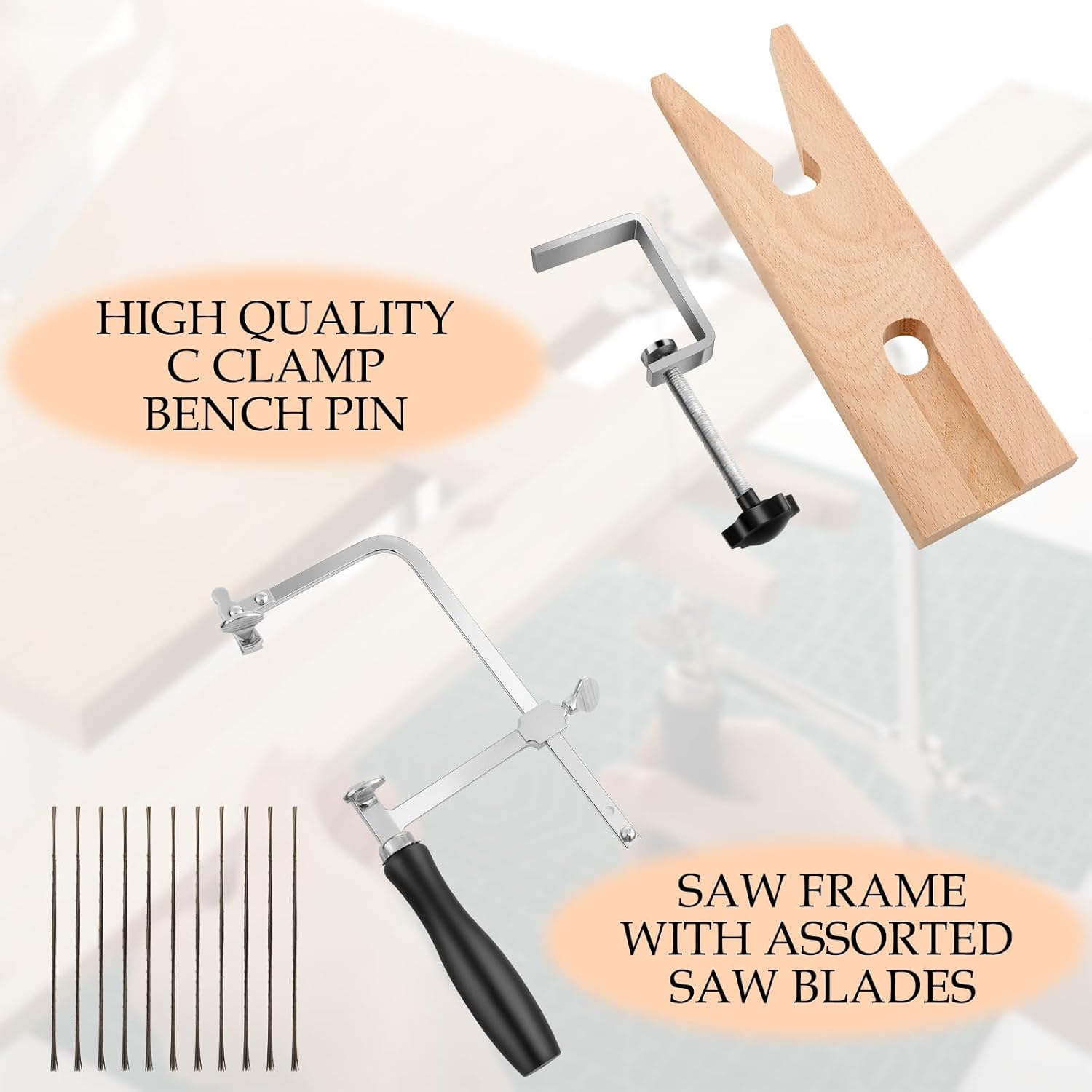 Jewelry Making Desk - Set di Seghe da Gioielliere 3-in-1
