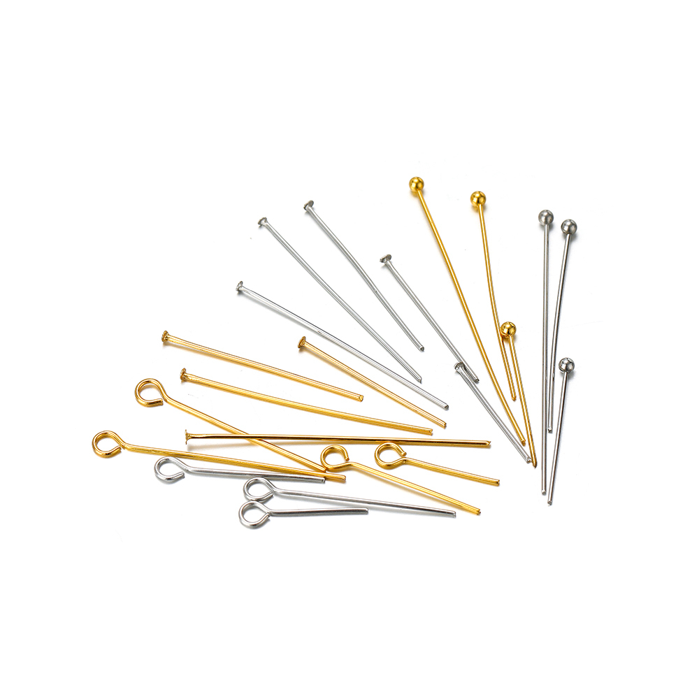 Jewelry Making Head Pins - 100/50 pz In Acciaio Inox Testa
