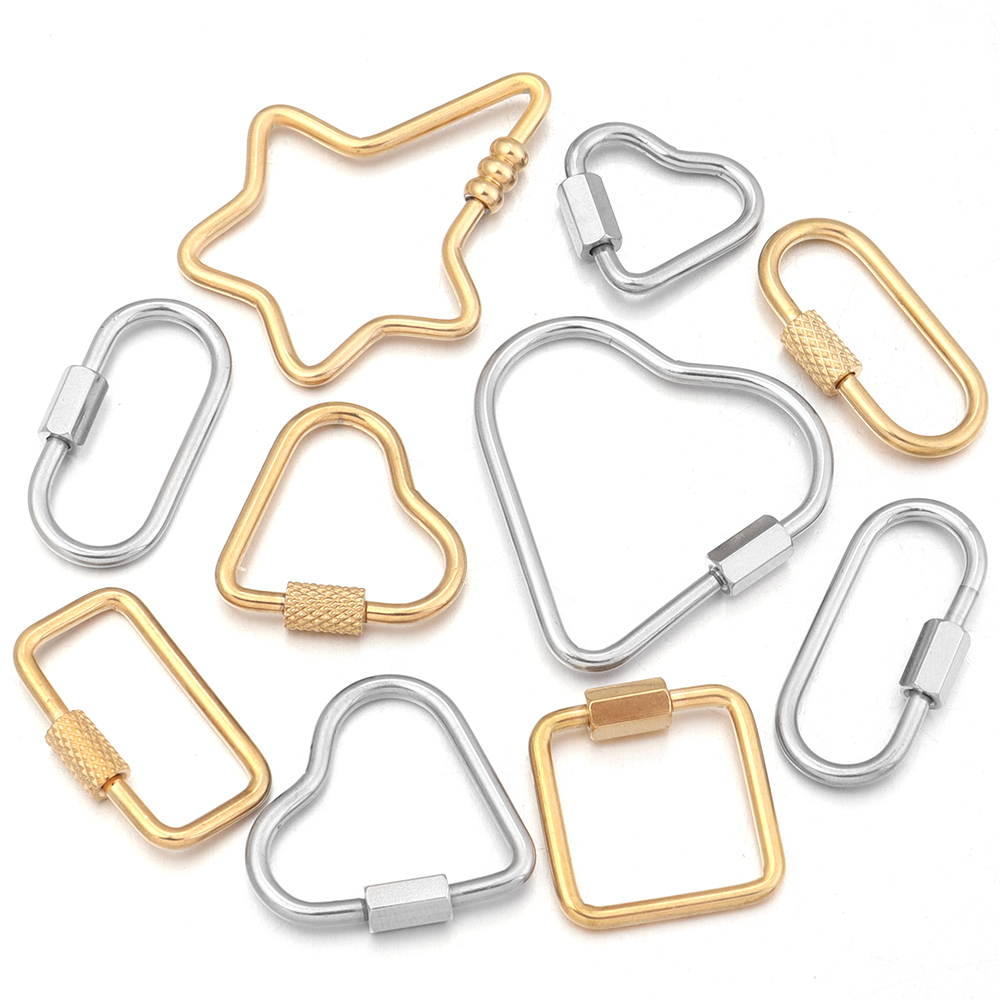 Jewelry Making Designs - 2pcs oro in acciaio inossidabile a