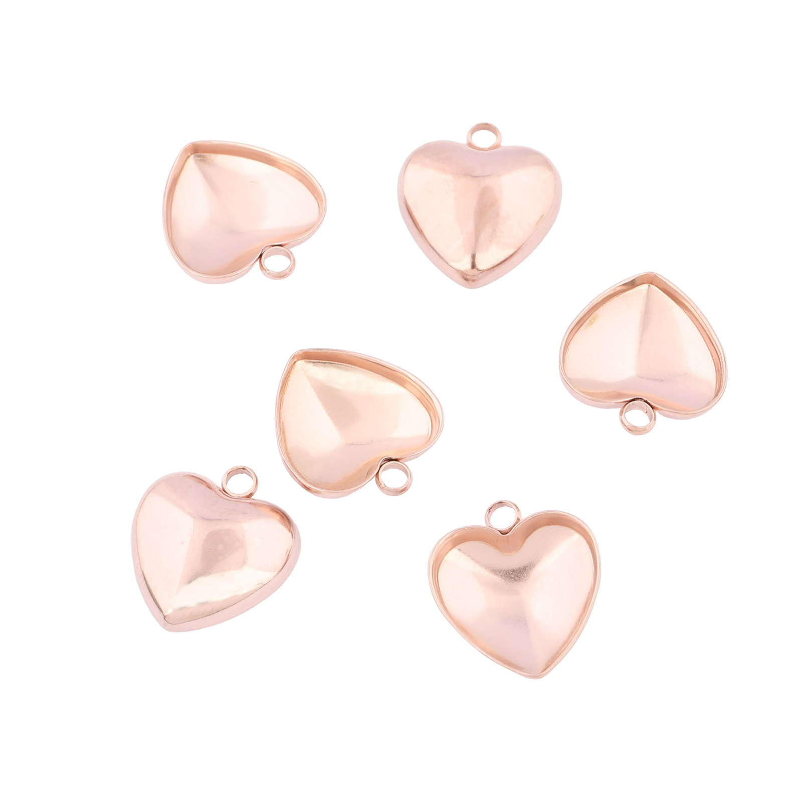 Pendant Blank Bezel - 20 Pezzi di Montature a Cuore