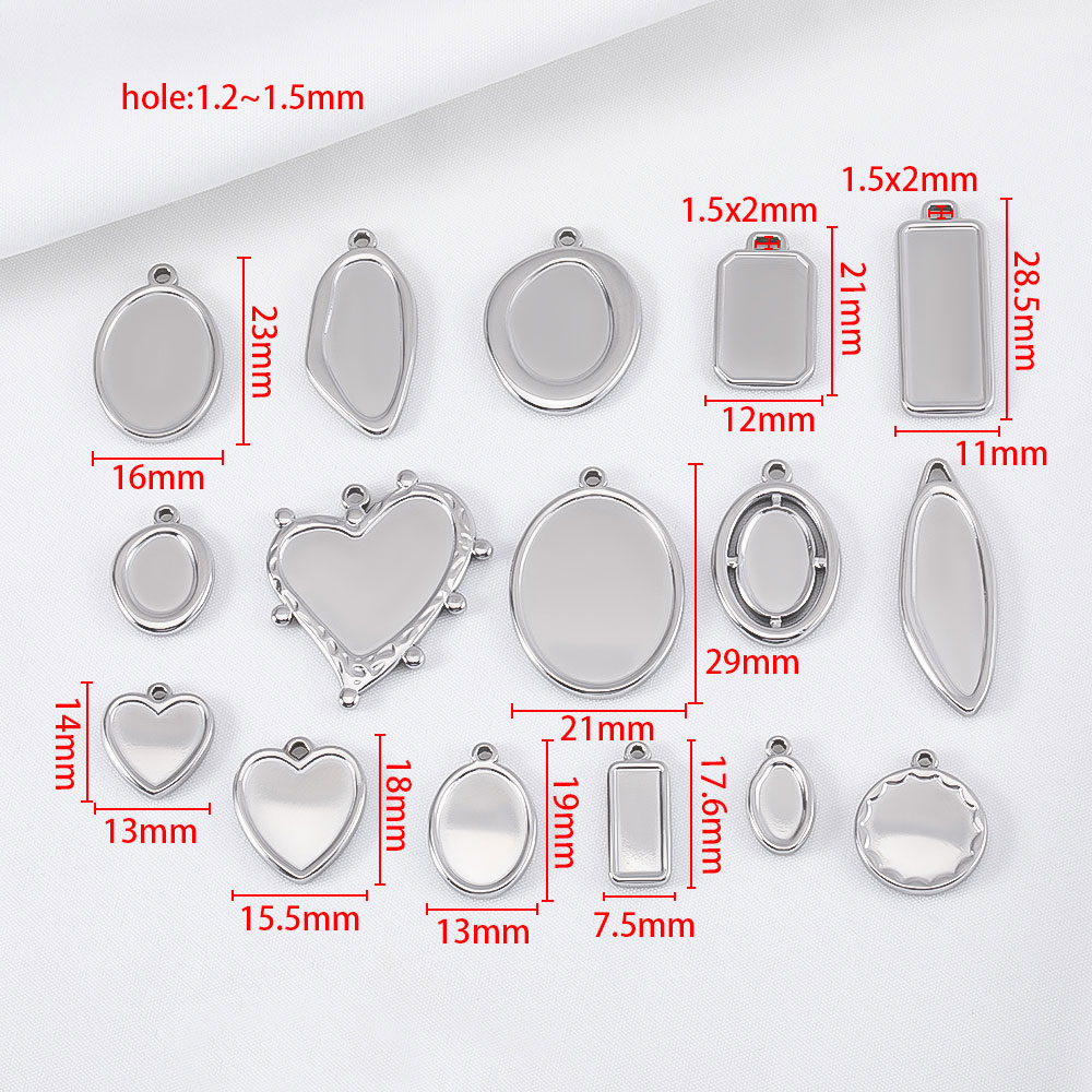 5 pz. Cornici Ovali Geometrich - Pendant Blank Bezel recensione e prezzo