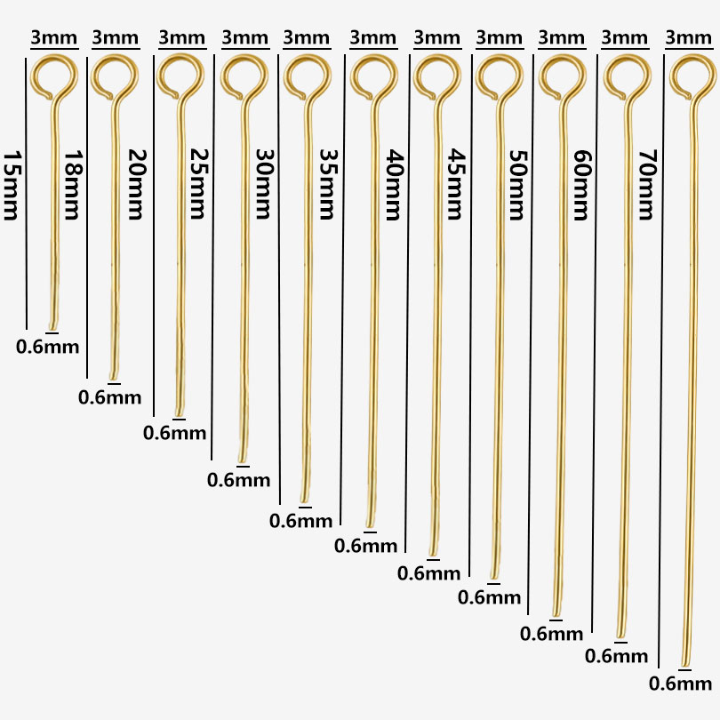 50 pezzi/lotto, perni ad anell - Jewelry Making Head Pins recensione e prezzo