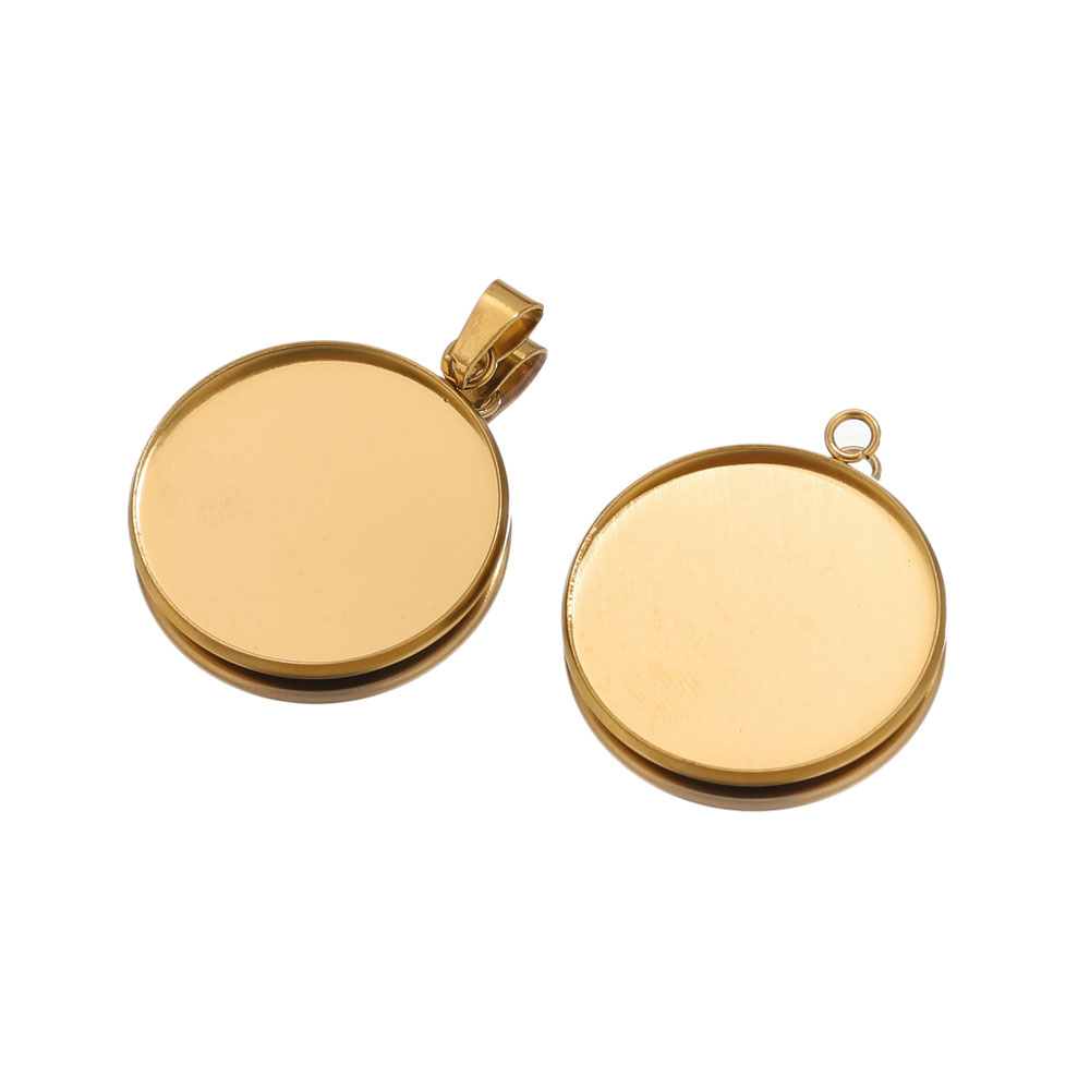 10 pz Pendenti In Oro In Accia - Pendant Blank Bezel recensione e prezzo